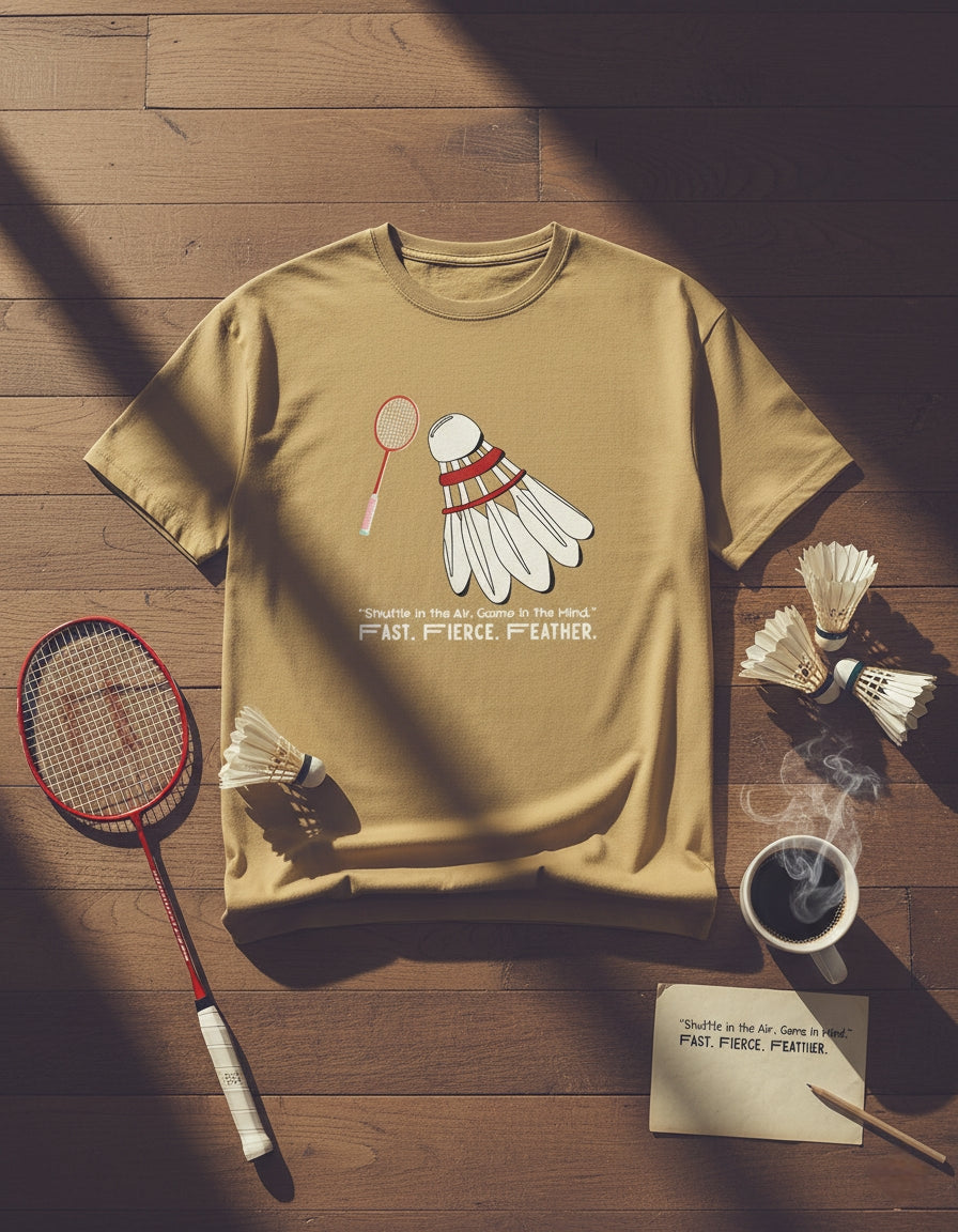 Badminton Design Unisex Classic Crew T-Shirt